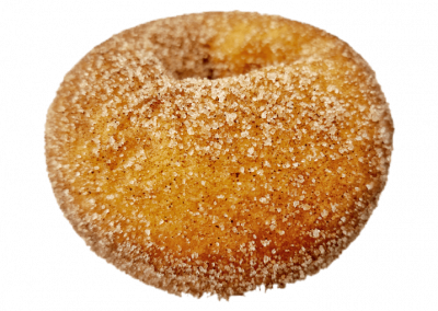 Golden brown donut coated in cinnamon and sugar from Purvé Donut Stop Hawaii